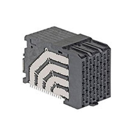 Molex Board Connector, 64 Contact(S), 8 Row(S), Female, Right Angle, 0.075 Inch Pitch, Press Fit 1713201038